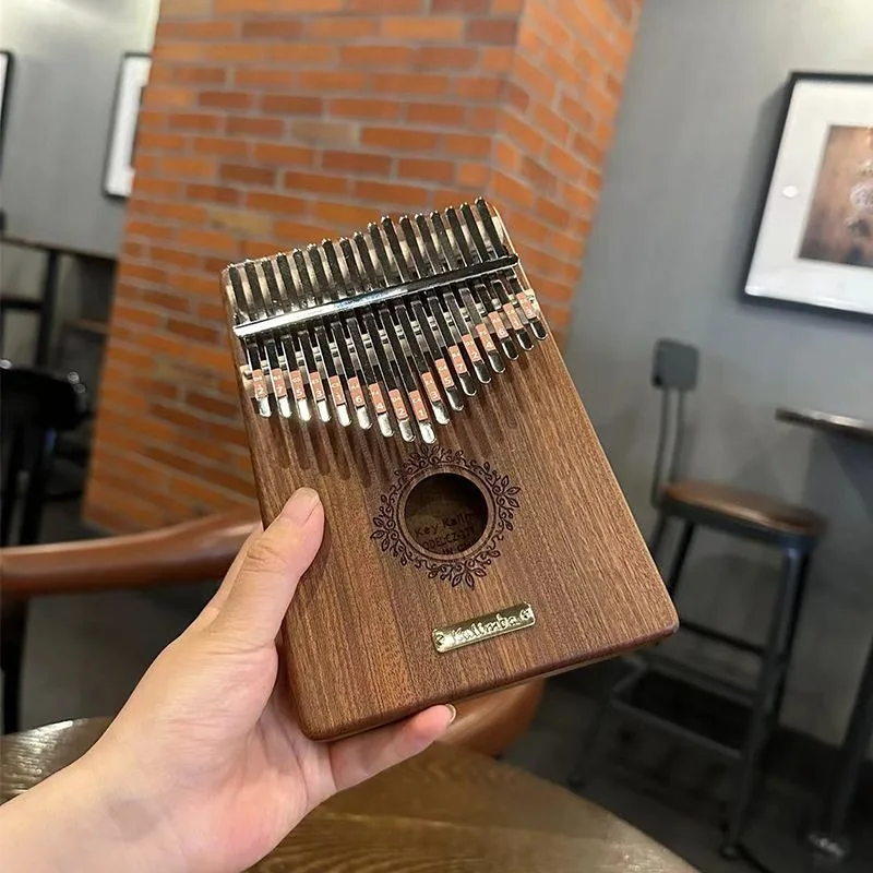 Musical Instrument Keyboard - 子供のためのポータブル木製カリンバ,親指のピアノ,楽器のキーボードの癒し,初心者のための練習,17トーン,34トーン