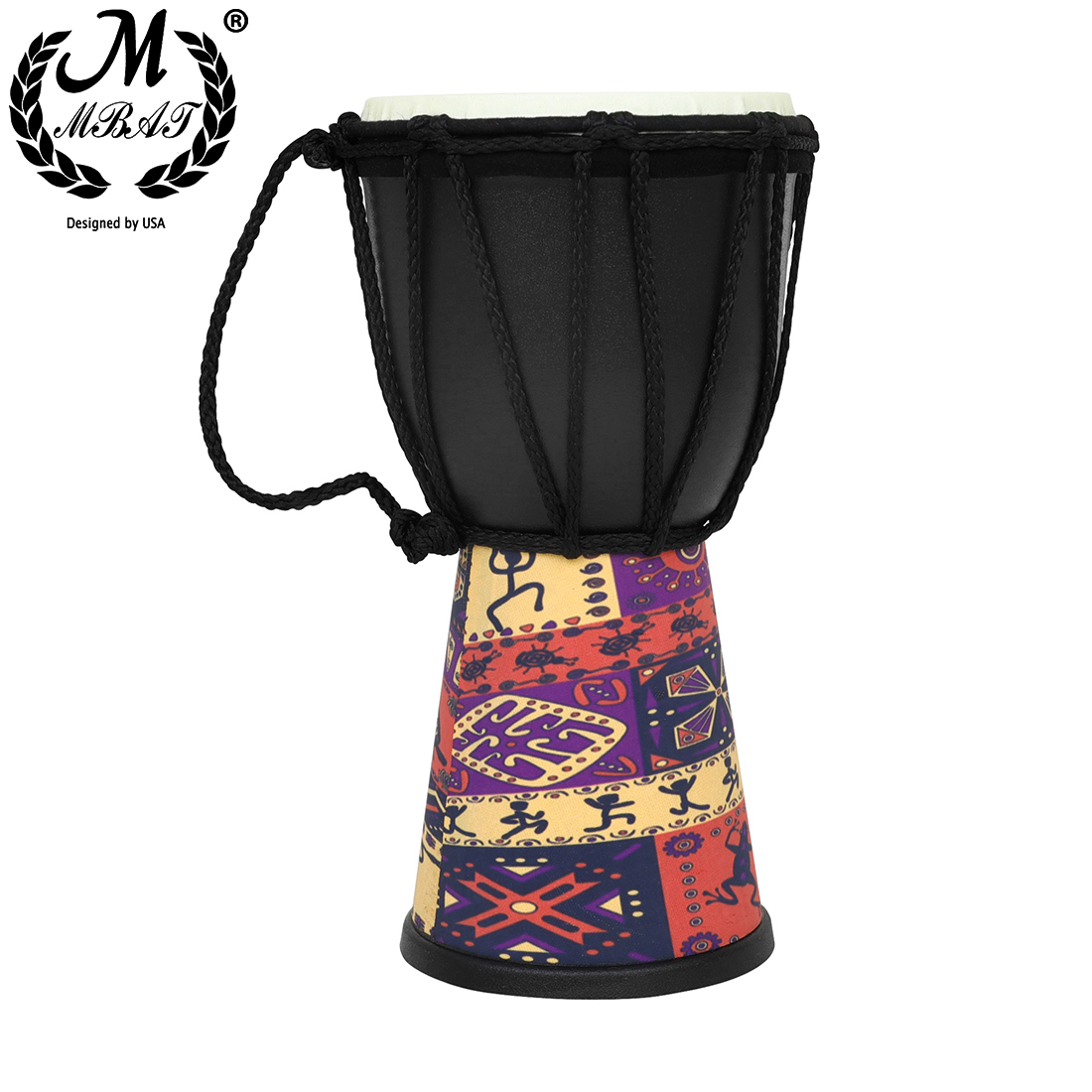 Djembe Hand Drum - M MBAT 4 インチジャンベドラム ABS 新ジャンベドラムキャビティポータブル子供ハンドドラム模造シープスキンフェイス打楽器
