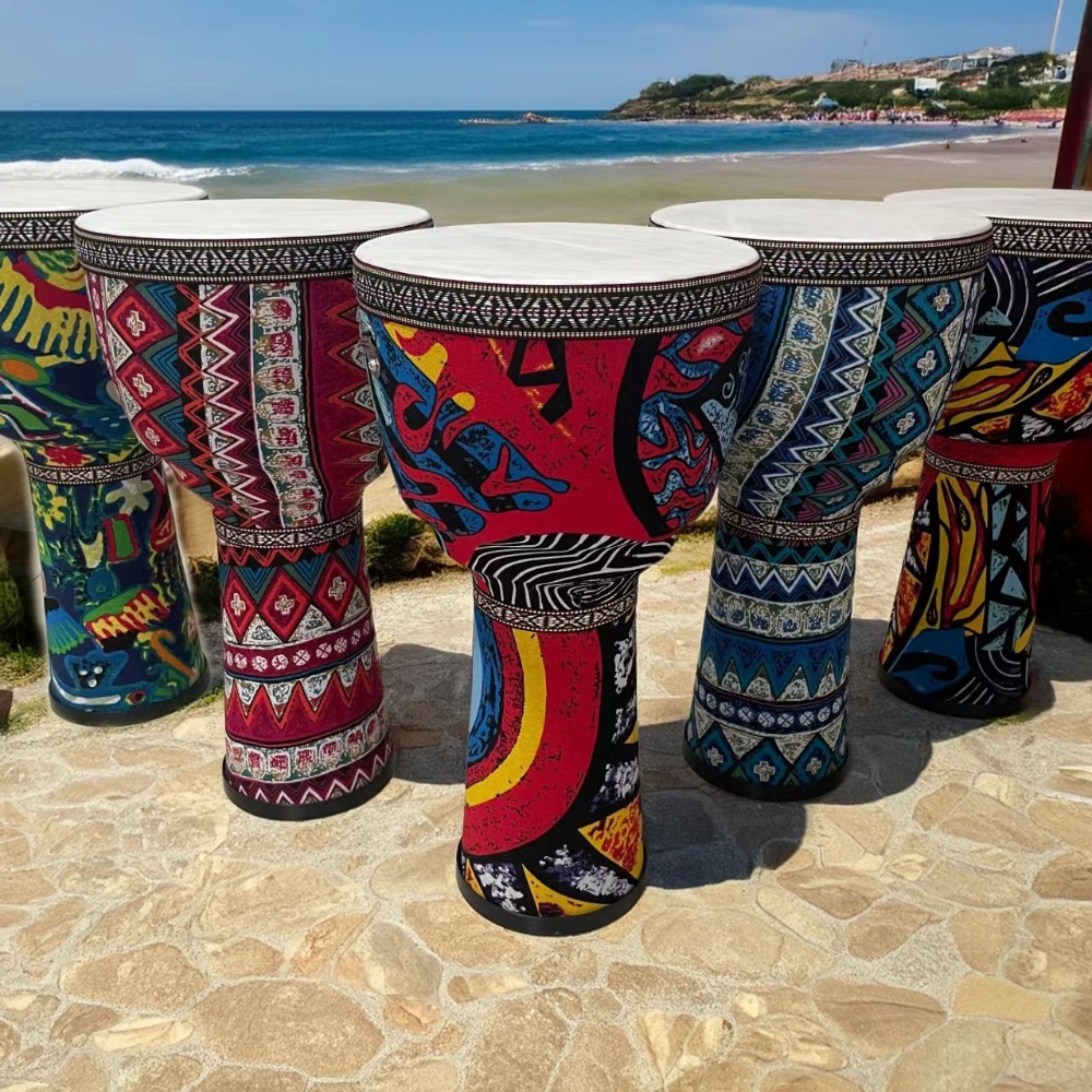 Djembe Hand Drum - ポータブル8.5インチアフリカンジャンベドラム、初心者向けアウトドアハンドドラム、音楽エンターテイメント用ジャンベドラム打楽器
