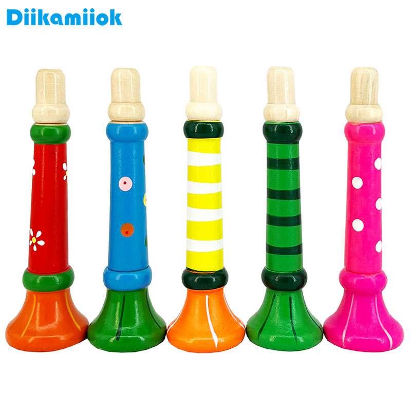 Musical Instrument Fagot - 木製トランペット子供のおもちゃホーンホイッスル楽器子供のための早期教育モンテッソーリおもちゃサウンドトレーニングゲーム