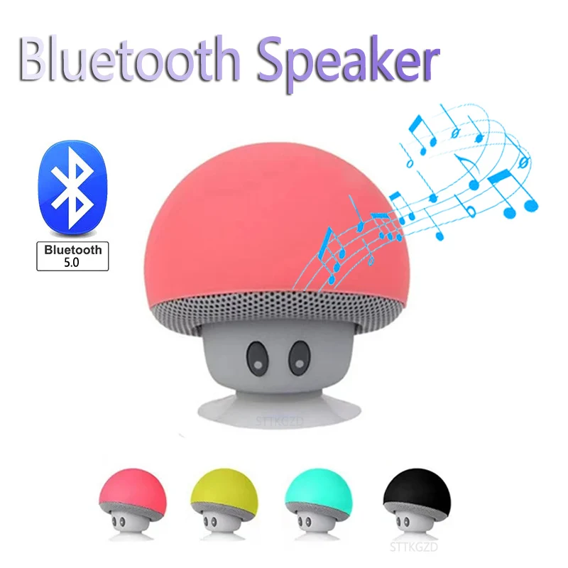 Musical Instrument Cajon - ミニキノコ Bluetooth スピーカーポータブルワイヤレスサウンドボックス吸盤カップオーディオレシーバー音楽ステレオサブウーファー缶電話ホルダー