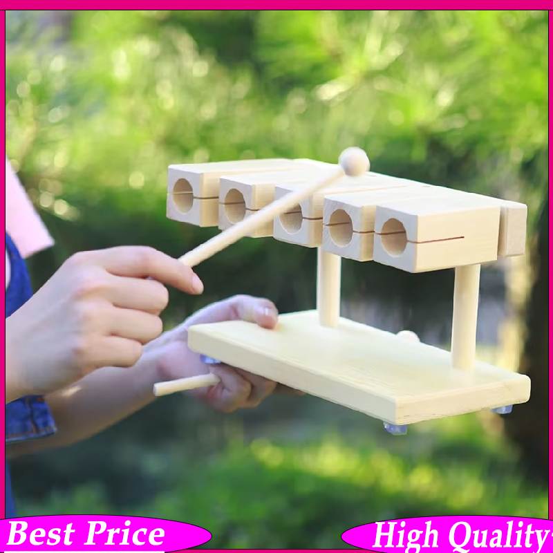 Musical Instrument Clapper - 5音木琴オルフ楽器 - 木製クラッパーとドラムスティック付き、子供向け教育玩具＆ギフトパーカッションセット