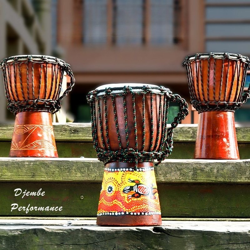 Musical Instrument Percussion - 子供初心者向け小型アフリカドラム木製ポータブル6/7/8/10インチジャンベドラムミニパーカッション楽器