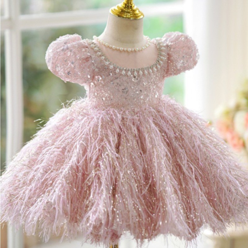 女の赤ちゃんのためのスパンコールフェザードレス,ふくらんでい - Musical Instrument For Babies のレビューと価格