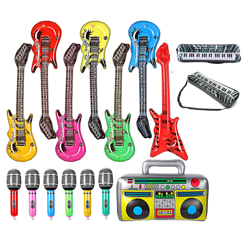 インフレータブル楽器おもちゃセットには、爆破ギター、ロックエ - Musical Instrument You Blow のレビューと価格