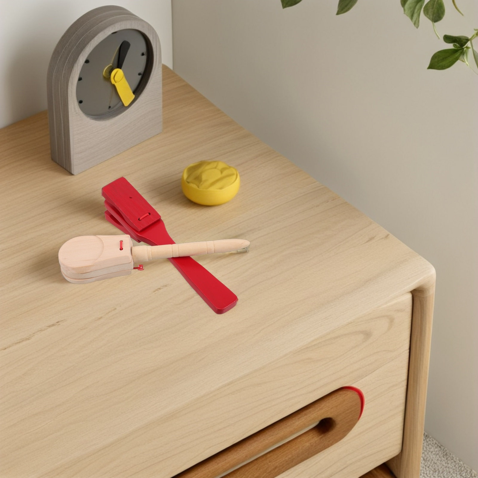 2個入り木製クラッパー楽器 子供用 ロングハンドルハンドクラ - Musical Instrument Clapper のレビューと価格