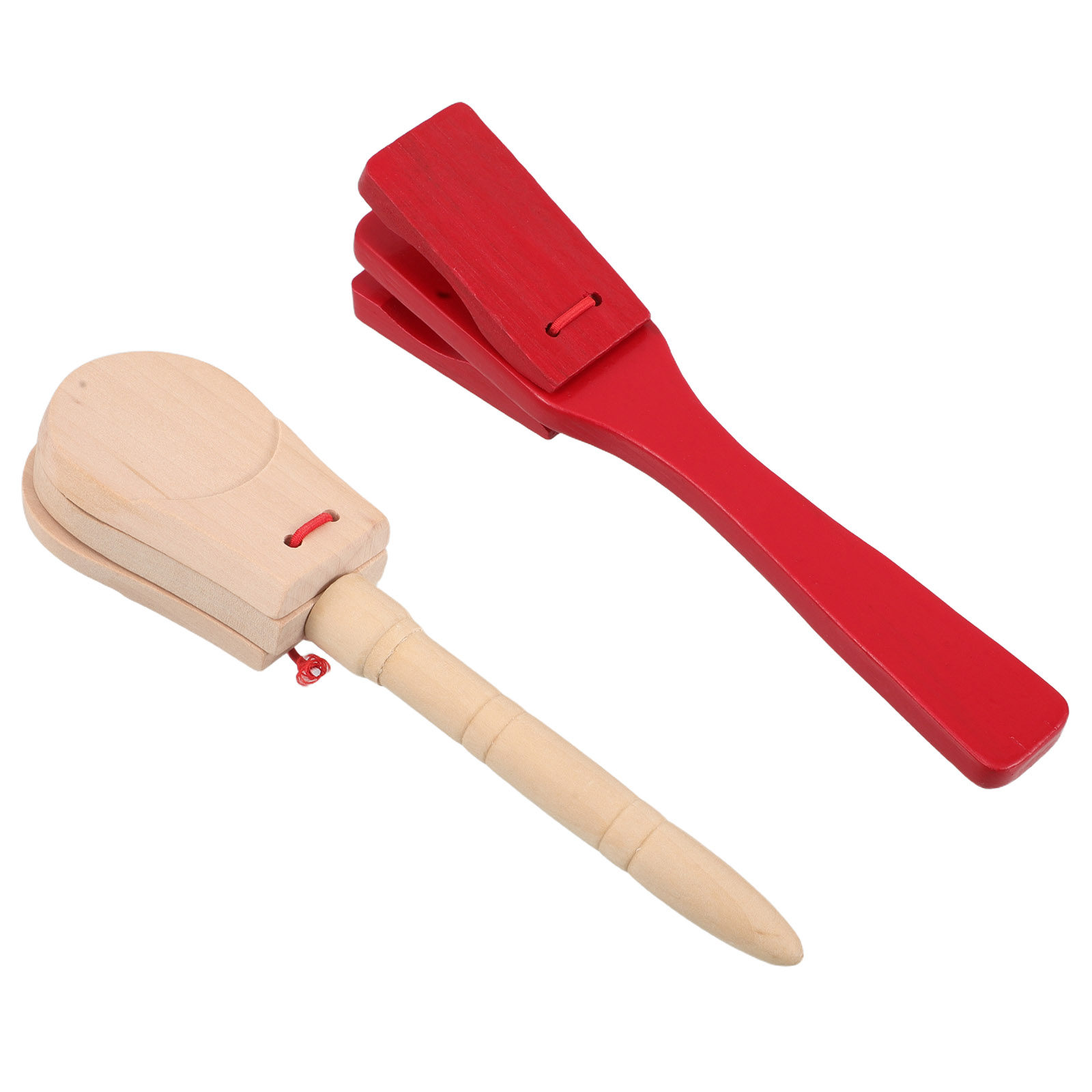 2個入り木製クラッパー楽器 子供用 ロングハンドルハンドクラ - Musical Instrument Clapper のレビューと価格