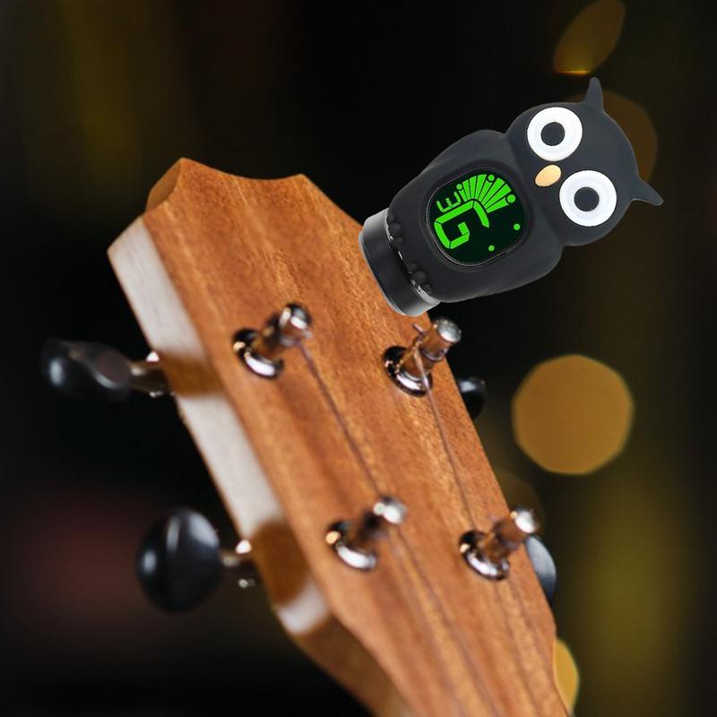 プロのエレキギタークリップ,LCD付きチューナー,漫画フクロ - Acoustic Guitar Dreadnought のレビューと価格