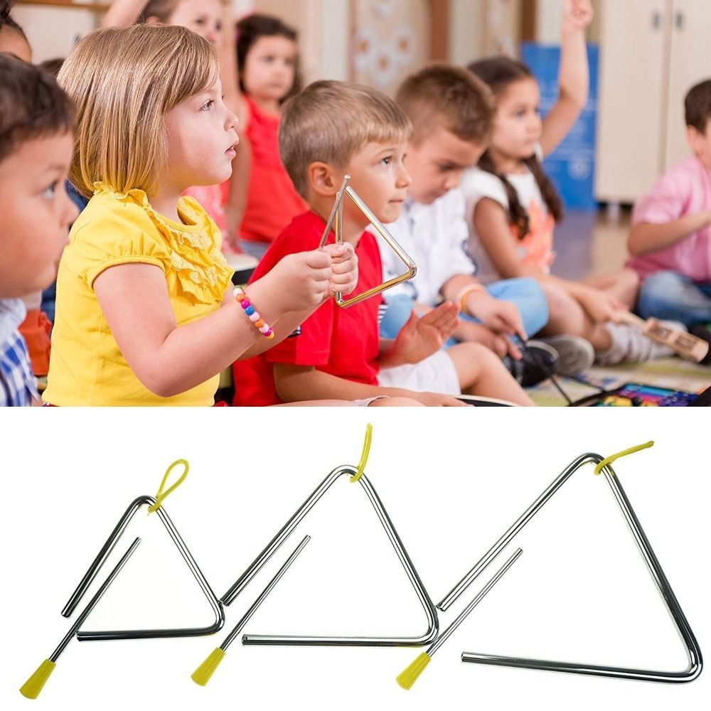 ステンレス鋼の三角形の楽器 ラバーグリップ 人間工学に基づい - Musical Instrument Triangle のレビューと価格