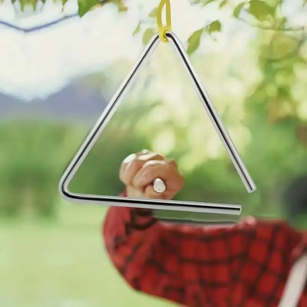 ステンレス鋼の三角形の楽器 ラバーグリップ 人間工学に基づい - Musical Instrument Triangle のレビューと価格