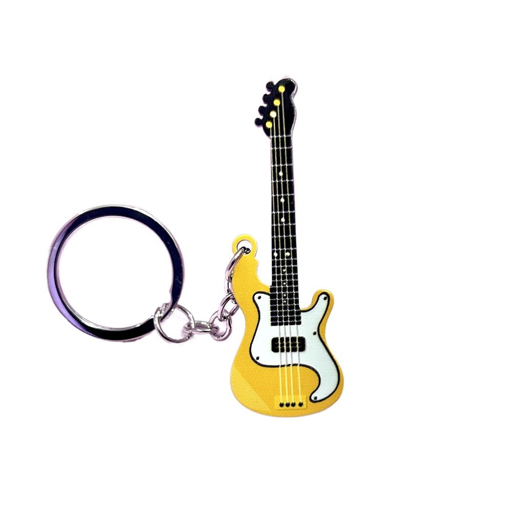 キーチェーンヒップホップギターキーチェーンクールメタルギター - Musical Instrument All のレビューと価格
