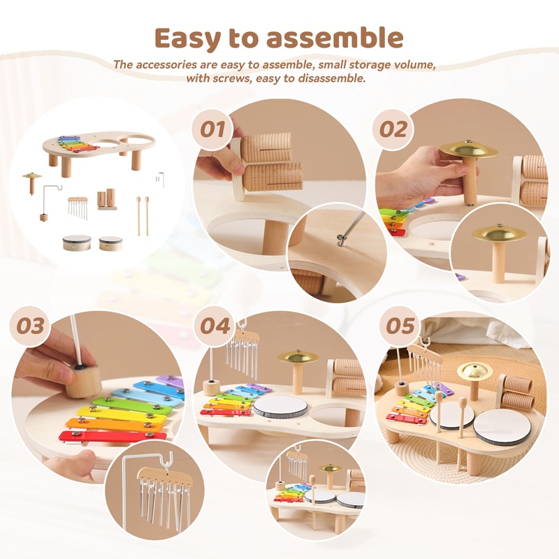 LazyChild 子供用教育玩具 木製オルゴール ベビーパ - Musical Instrument For Babies のレビューと価格