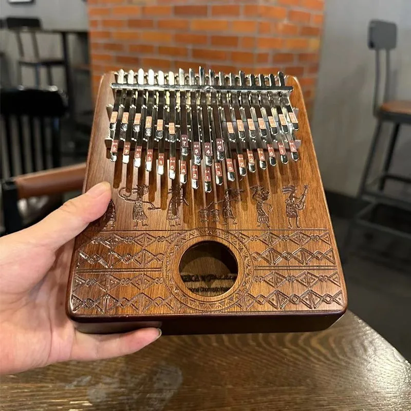 子供のためのポータブル木製カリンバ,親指のピアノ,楽器のキー - Musical Instrument Keyboard のレビューと価格