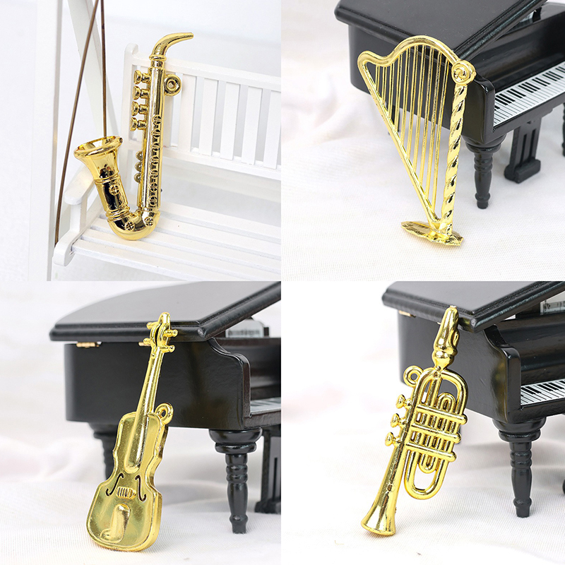 5/10/20 個アソートスタイルゴールドカラーミニ楽器チェ - Musical Instrument Music のレビューと価格