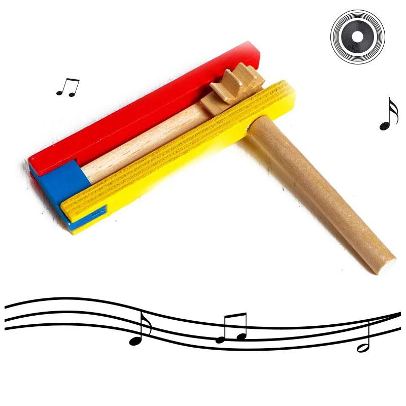 1Pc 木製クラッパー子供リズム木製打楽器ロングハンドルカス - Musical Instrument Clapper のレビューと価格