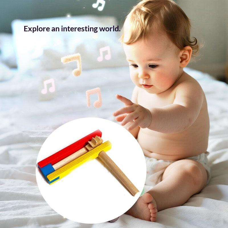 1Pc 木製クラッパー子供リズム木製打楽器ロングハンドルカス - Musical Instrument Clapper のレビューと価格