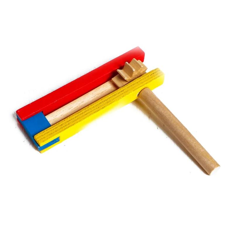 1Pc 木製クラッパー子供リズム木製打楽器ロングハンドルカス - Musical Instrument Clapper のレビューと価格