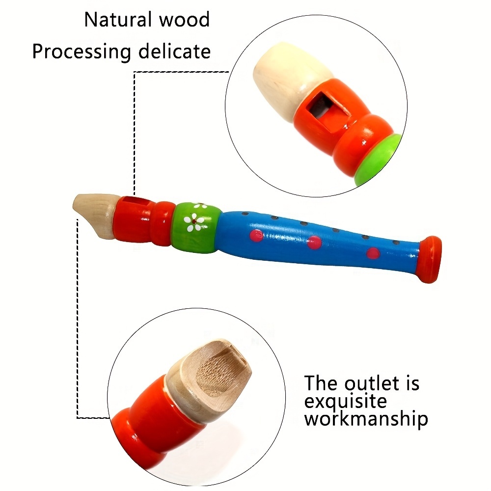 1pc 木製フルート 6 穴カラフルな漫画クラリネットピッコ - Musical Instrument Fagot のレビューと価格