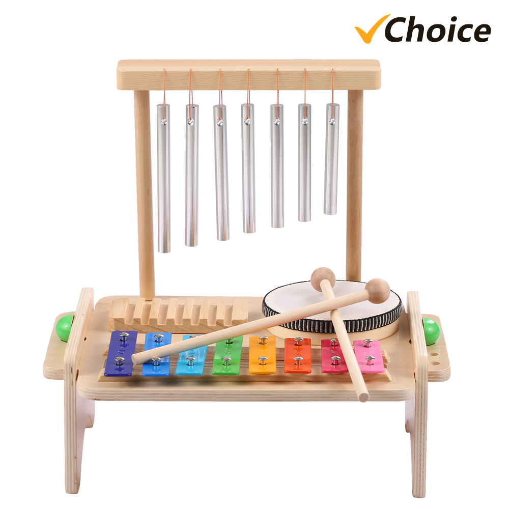 ウィンドチャイムxylophoneドラムセット子供用、ウッド - Musical Instrument Xylophone のレビューと価格