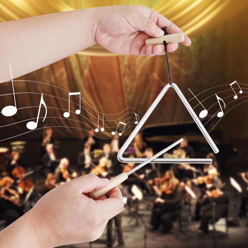 ストライカー付き三角パーカッションベル,スチールハンド楽器, - Musical Instrument Triangle のレビューと価格
