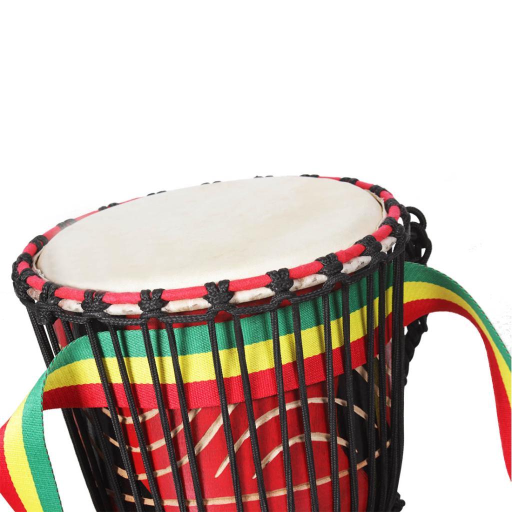 トリコロール ジェンベ アフリカ ハンドドラム ストラップ  - Djembe Hand Drum のレビューと価格