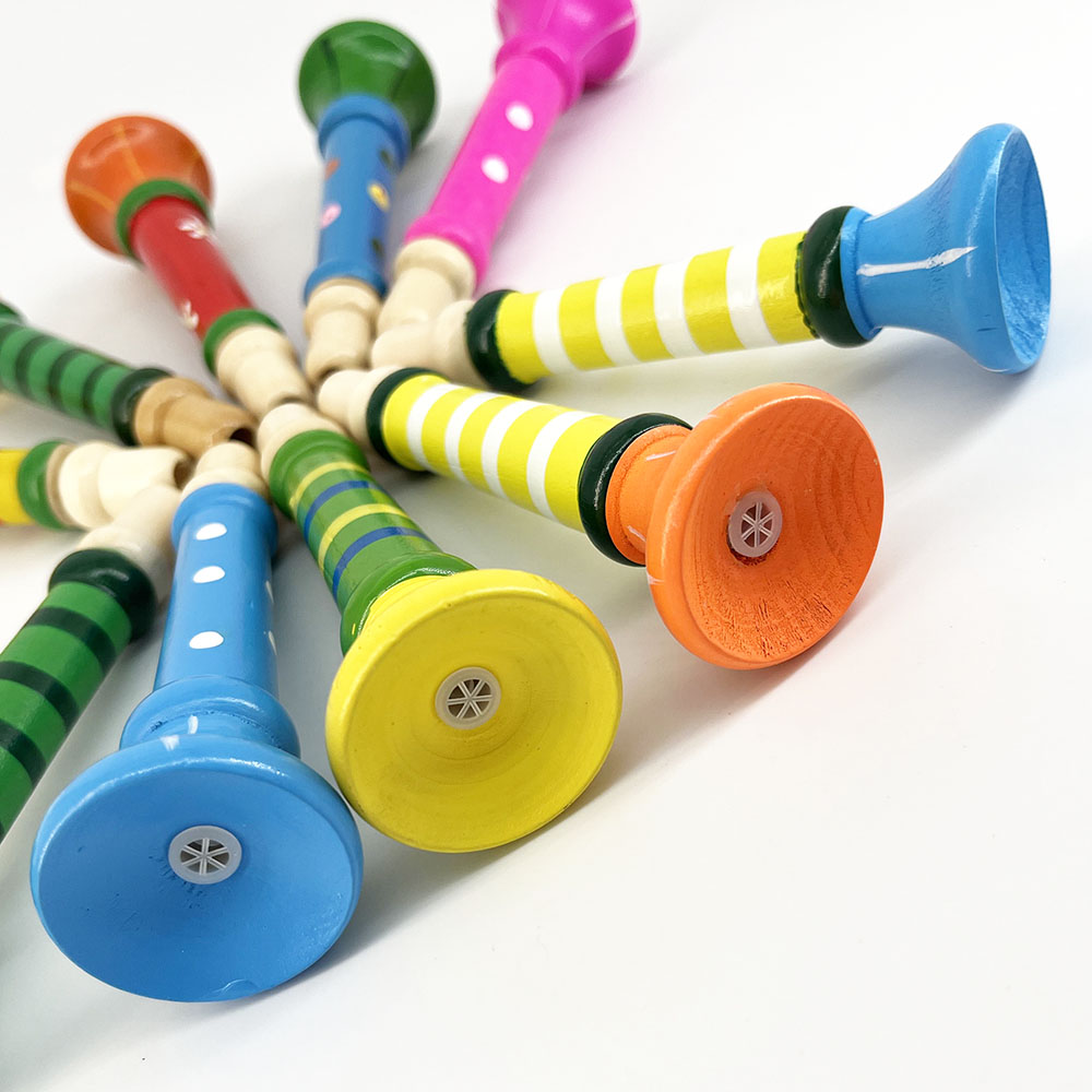 木製トランペット子供のおもちゃホーンホイッスル楽器子供のため - Musical Instrument Fagot のレビューと価格