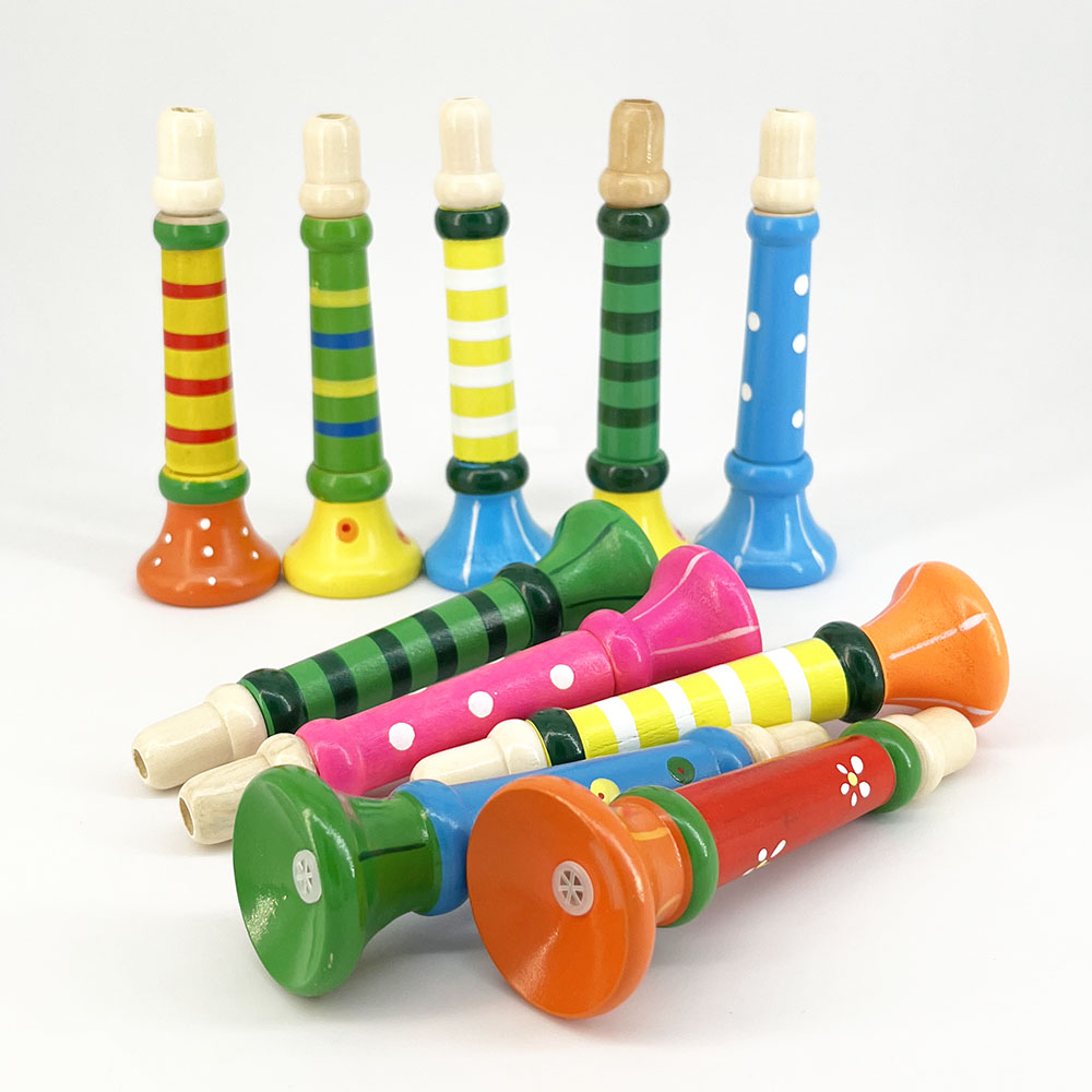 木製トランペット子供のおもちゃホーンホイッスル楽器子供のため - Musical Instrument Fagot のレビューと価格