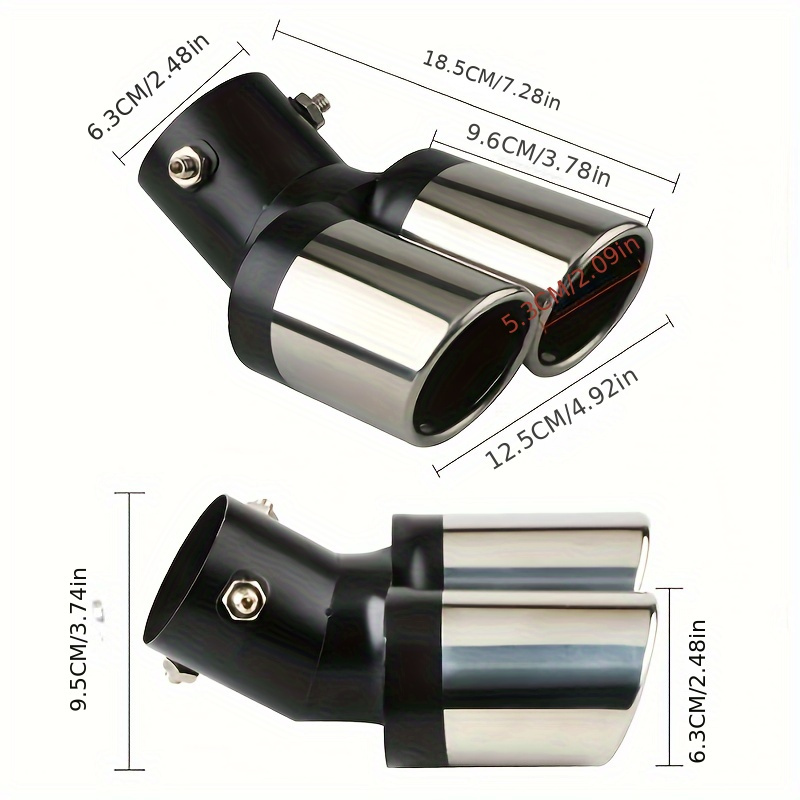 ハイエンドデュアルエキゾーストカーエキゾーストパイプ、ユニバ - Musical Instrument Pipe のレビューと価格