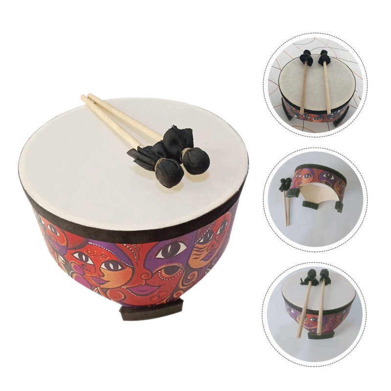 ドラムフロア子供のおもちゃパーカッションインチ楽器マレットオ - Musical Instrument From India のレビューと価格