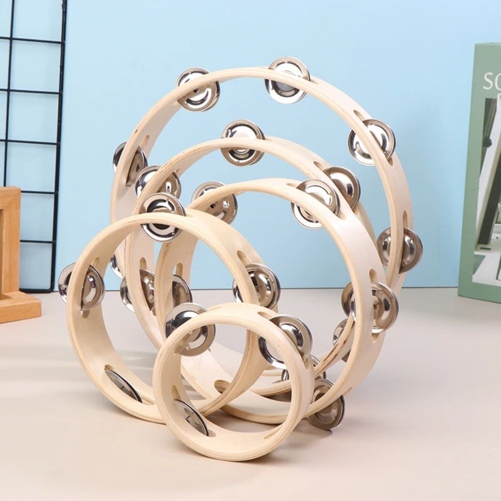 新しい4/6/7/8/10インチハンドドラム木製リングオルフ - Musical Instrument For Babies のレビューと価格