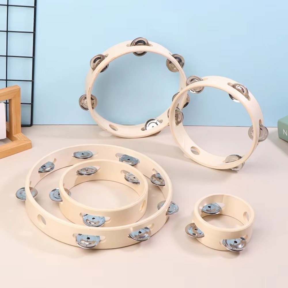 新しい4/6/7/8/10インチハンドドラム木製リングオルフ - Musical Instrument For Babies のレビューと価格