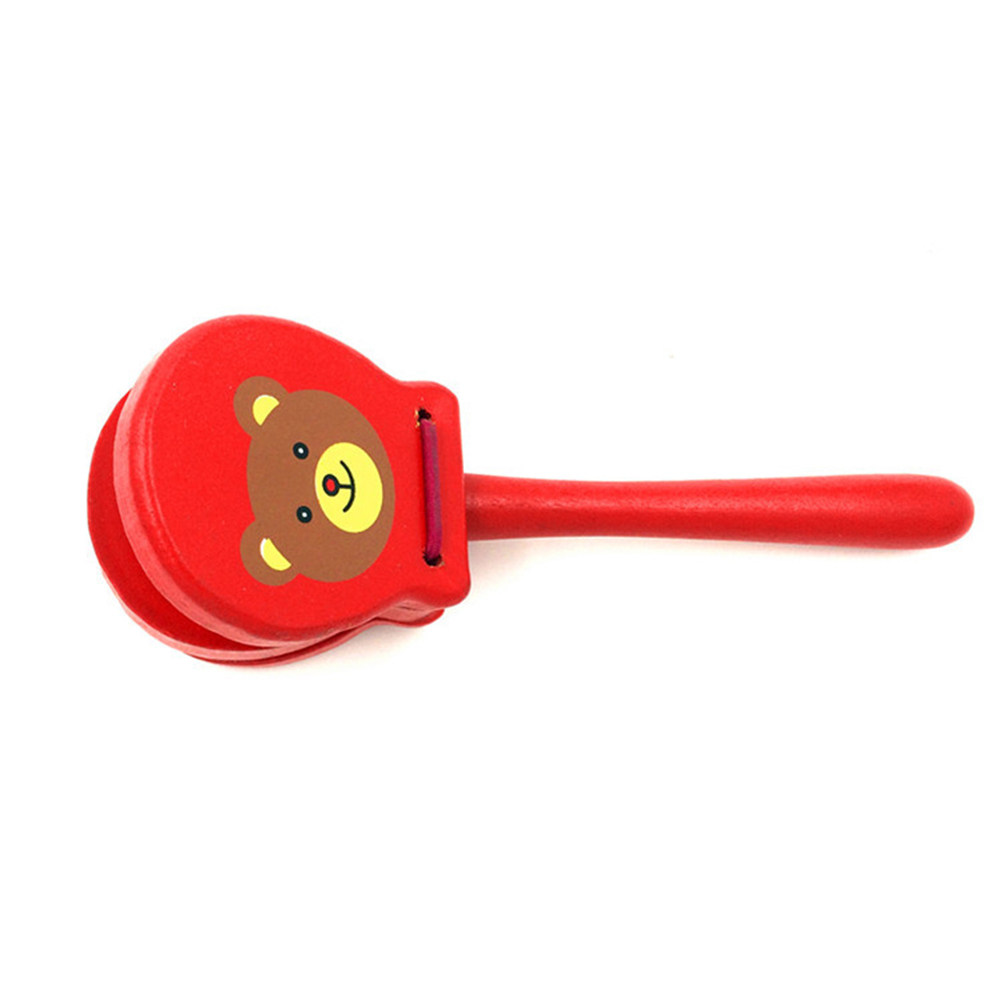 3個入り木製カートゥーンカスタネット、赤ちゃん幼児向け早期学 - Musical Instrument Clapper のレビューと価格