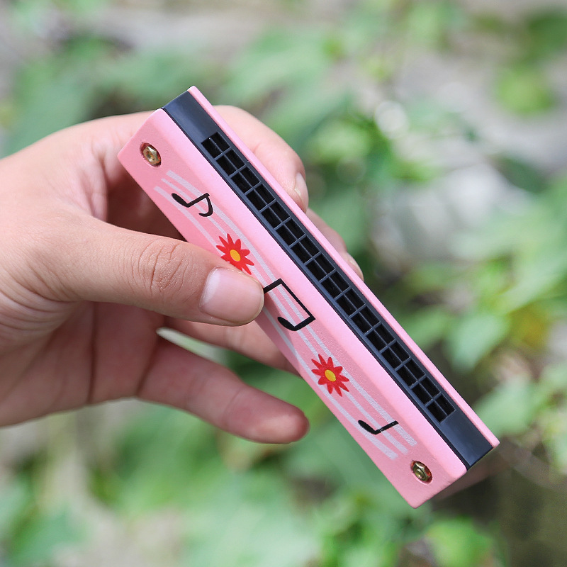 子供用ハーモニカ、子供用木製楽器おもちゃ、16穴初心者向けブ - Musical Instrument You Blow のレビューと価格