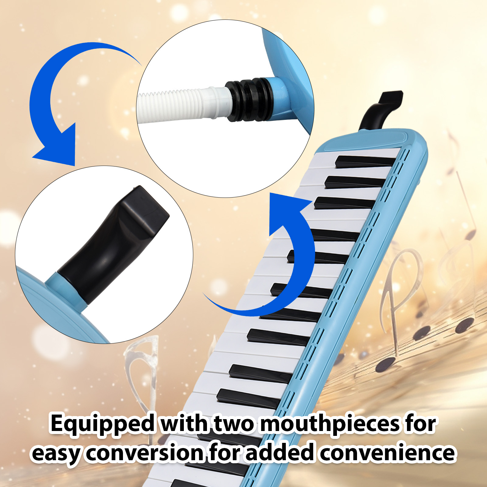 エアピアノキーボード、2つの柔らかいブローパイプ、オムツ、ウ - Melodica Keyboard Wind のレビューと価格