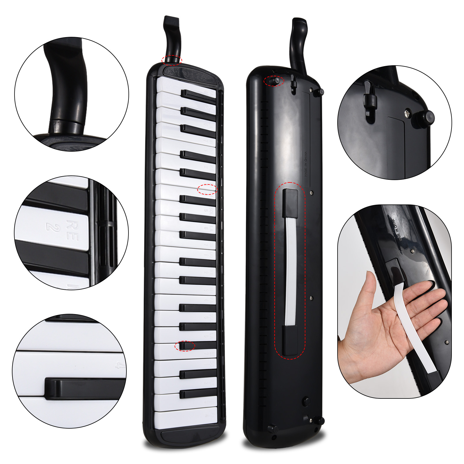 エアピアノキーボード、2つの柔らかいブローパイプ、オムツ、ウ - Melodica Keyboard Wind のレビューと価格