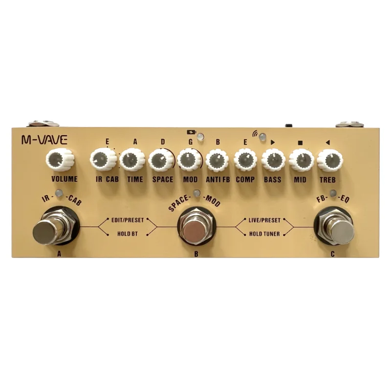 M-vave cube-充電式マルチエフェクトペダル,電気ア - Acoustic Guitar Dreadnought のレビューと価格