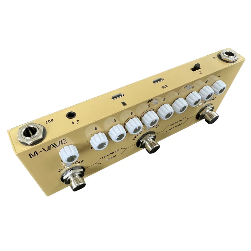 M-vave cube-充電式マルチエフェクトペダル,電気ア - Acoustic Guitar Dreadnought のレビューと価格