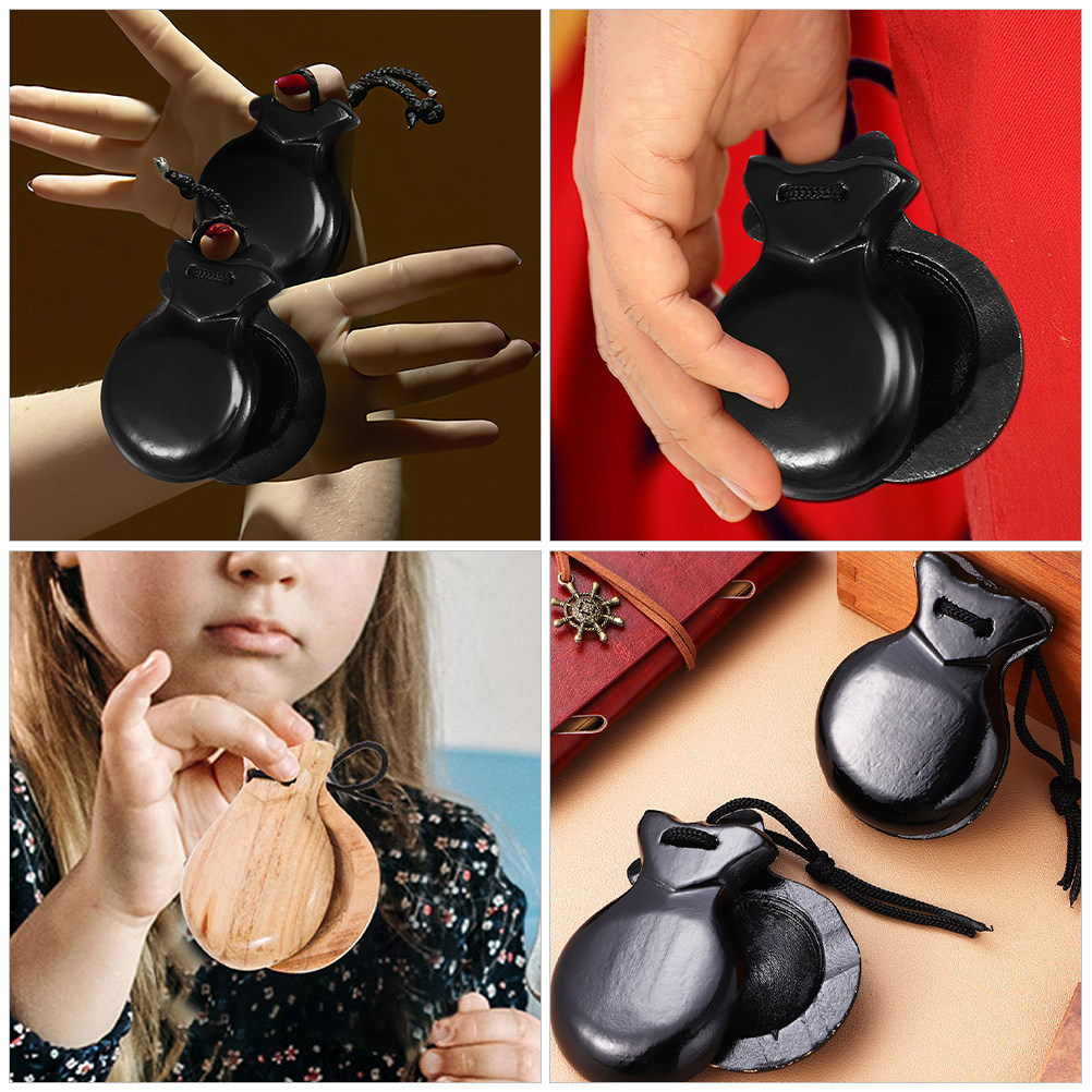 2個入り スペイン製カスタネット 木製クラッパー 打楽器 面 - Musical Instrument Clapper のレビューと価格
