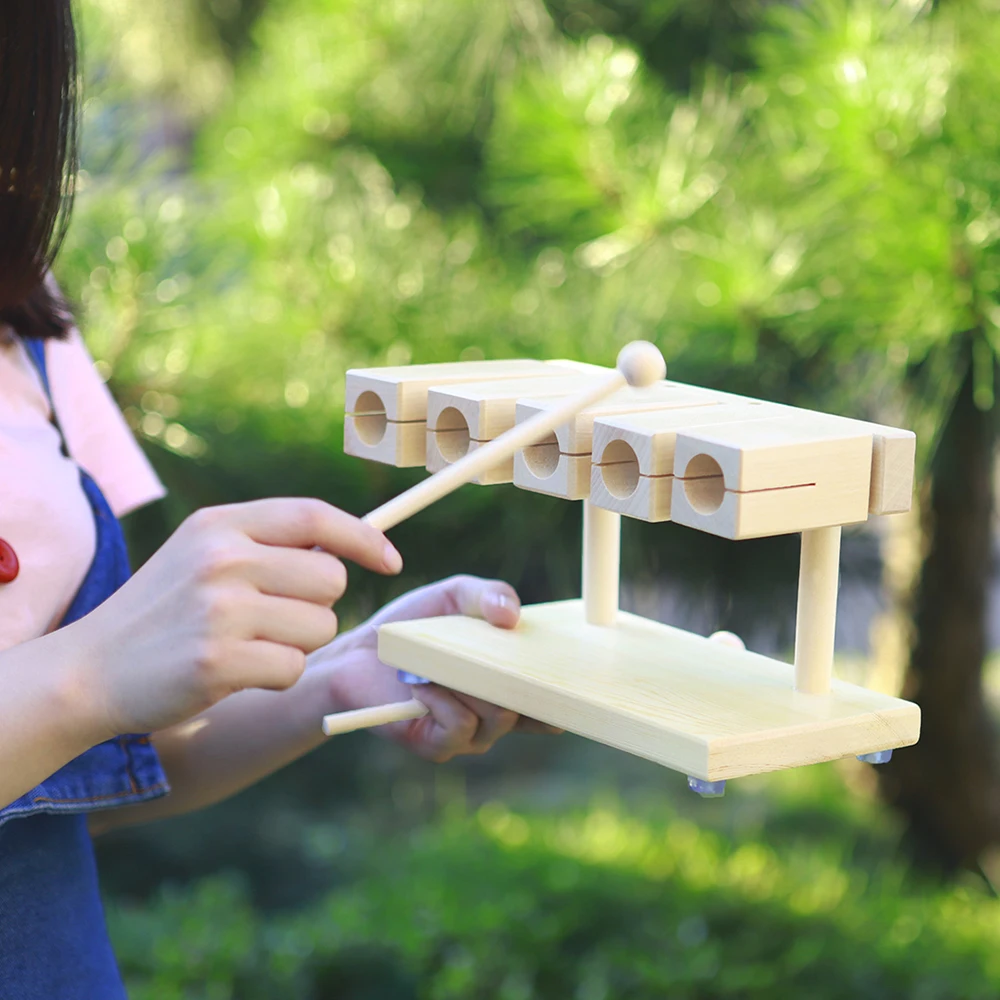 5音木琴オルフ楽器 - 木製クラッパーとドラムスティック付き - Musical Instrument Clapper のレビューと価格