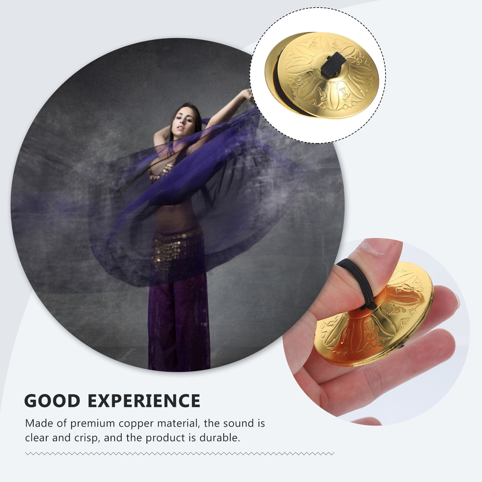 2組の銅製シンバル、フィンガーシンバル、小型打楽器、ベリーダ - Musical Instrument Percussion のレビューと価格