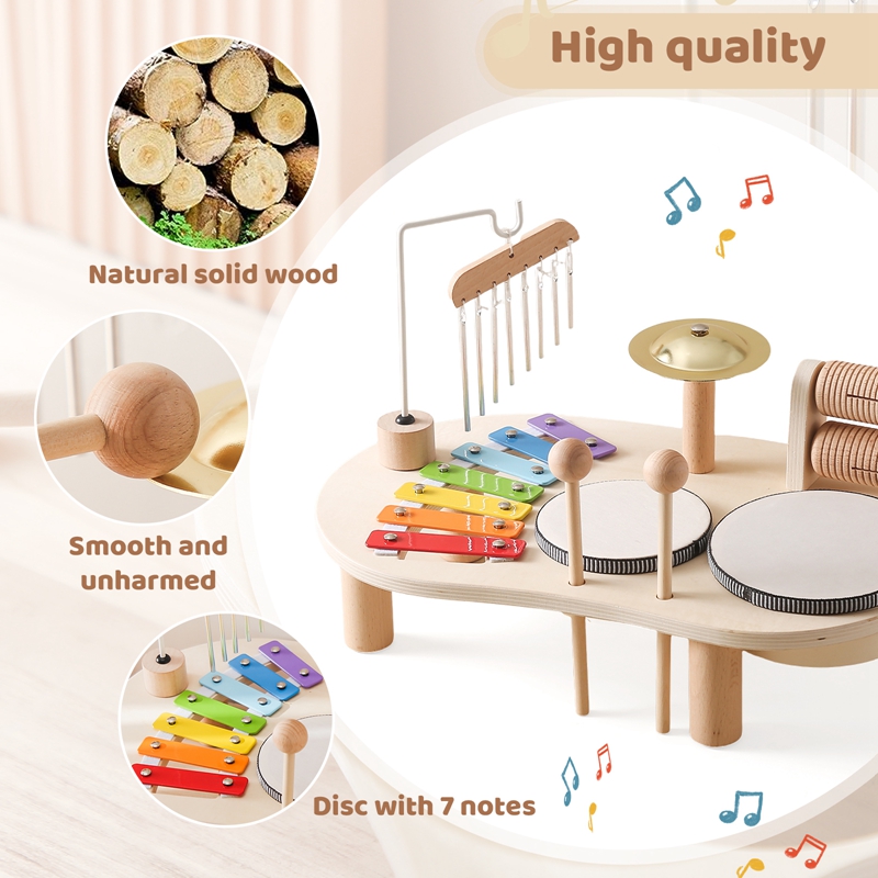 赤ちゃん知育玩具木製エオリアンベルモンテッソーリ子供の音楽お - Musical Instrument Xylophone のレビューと価格