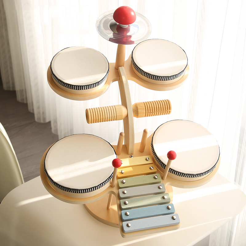 モンテッソーリ教育玩具 木製シロフォン ドラムセット エオリ - Musical Instrument Xylophone のレビューと価格