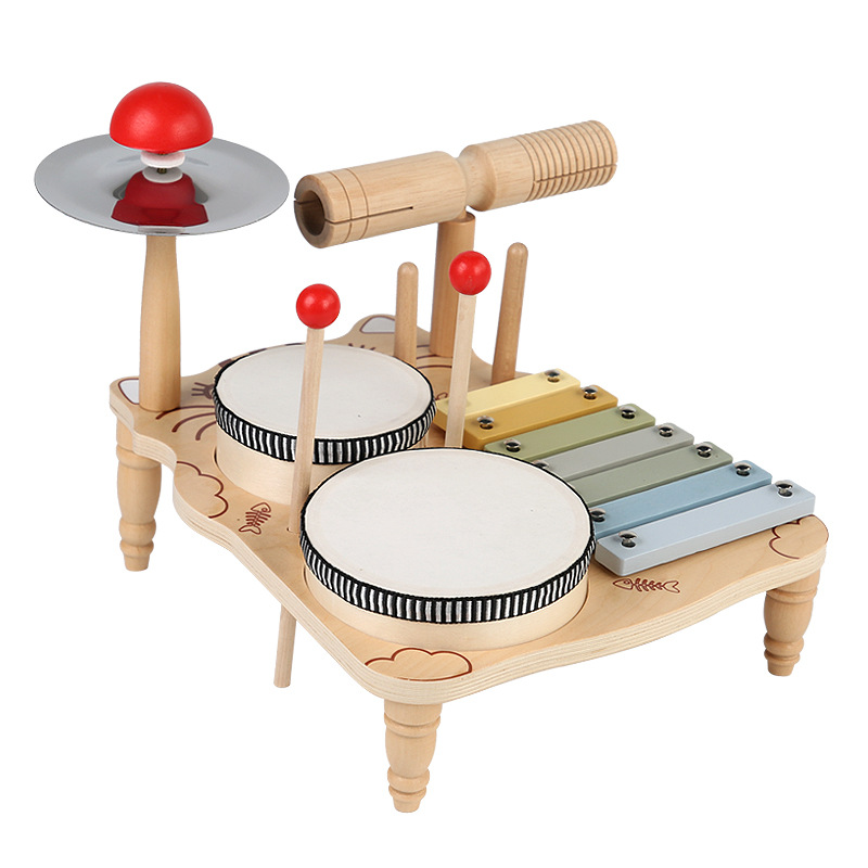 モンテッソーリ教育玩具 木製シロフォン ドラムセット エオリ - Musical Instrument Xylophone のレビューと価格