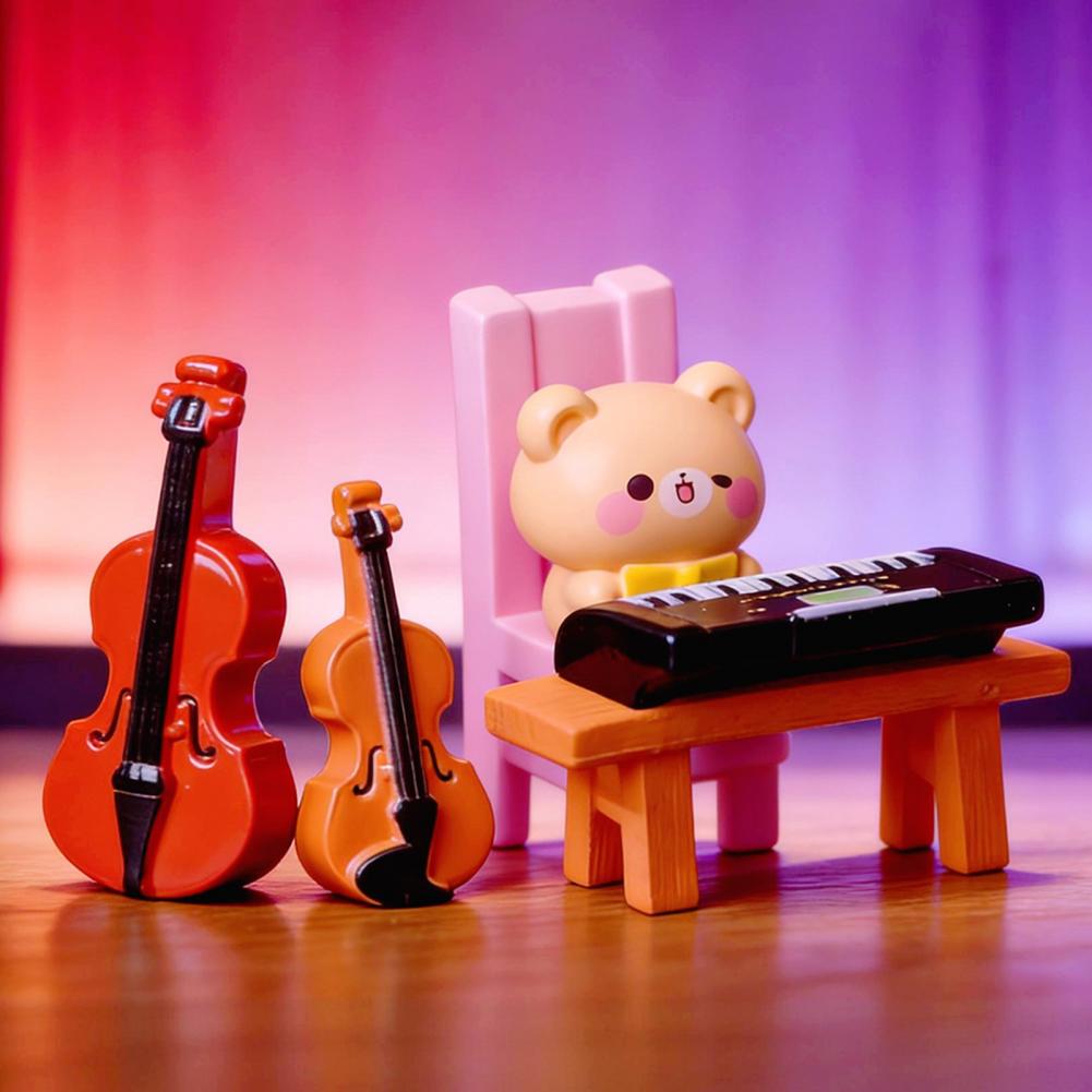 ピアノ、バイオリン、サックス、ミニチュア音楽フィギュア、ドー - Musical Instrument Fagot のレビューと価格