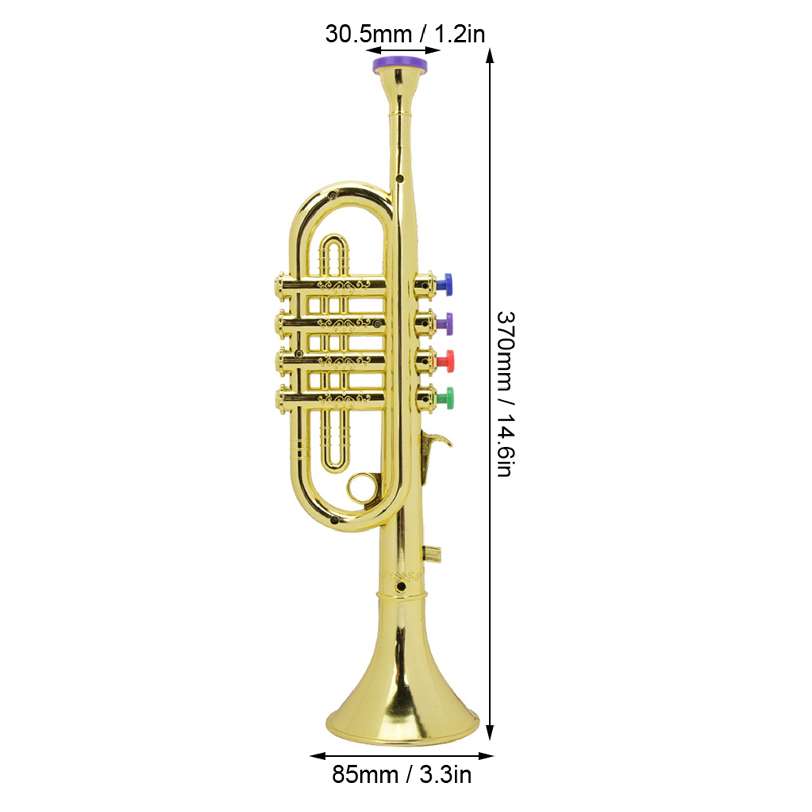 子供用トランペット金メッキプラスチック製子供用就学前音楽玩具 - Musical Instrument Fagot のレビューと価格