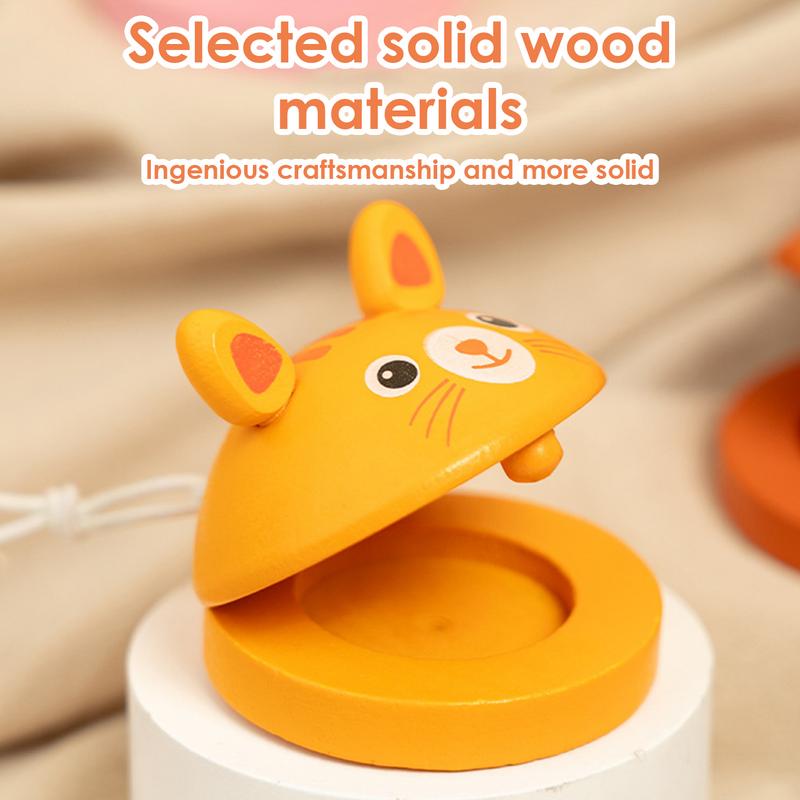 子供のための木製の漫画のカスタネット,楽器,ベビークラッパー - Musical Instrument Clapper のレビューと価格