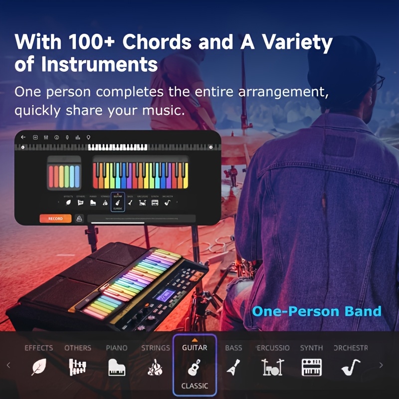 スタイリッシュなLEDバックライト付きポップピアノスマートデ - Musical Instrument All のレビューと価格