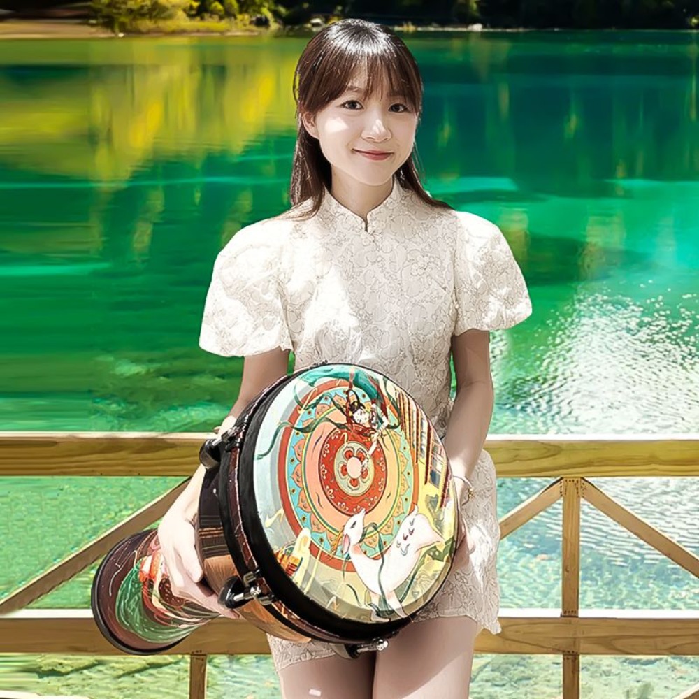 12 インチ ジェンベ ハンドドラム ペイントパターン プロ - Djembe Hand Drum のレビューと価格