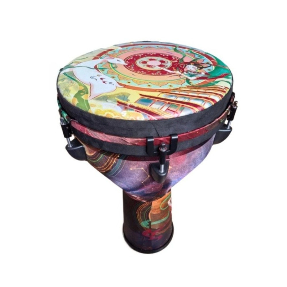 12 インチ ジェンベ ハンドドラム ペイントパターン プロ - Djembe Hand Drum のレビューと価格